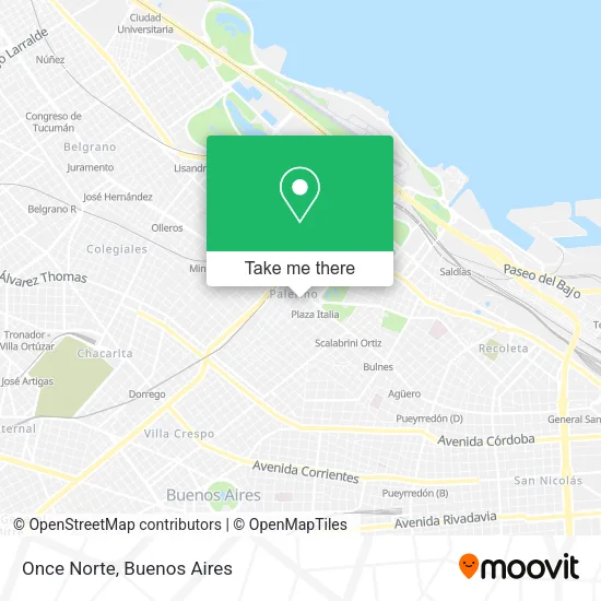 Mapa de Once Norte
