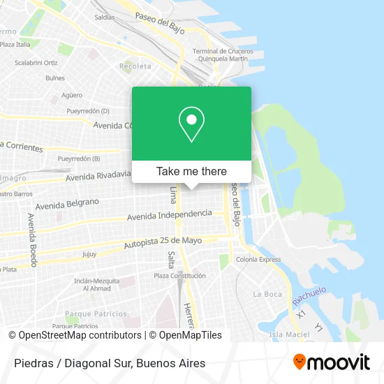 Mapa de Piedras / Diagonal Sur