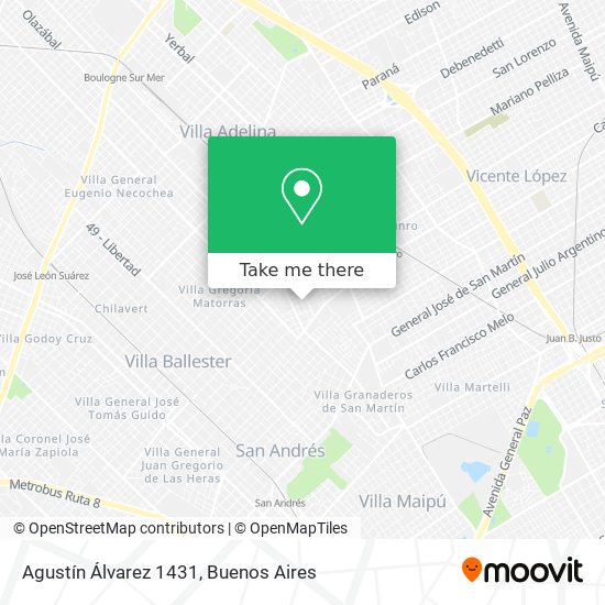 Mapa de Agustín Álvarez 1431