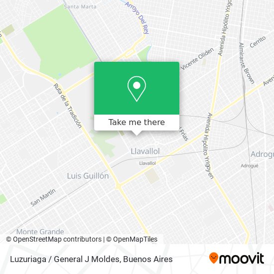 Luzuriaga / General J Moldes map