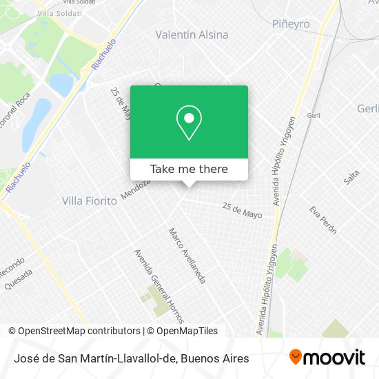 José de San Martín-Llavallol-de map