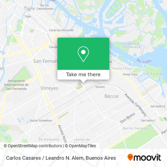 Carlos Casares / Leandro N. Alem map