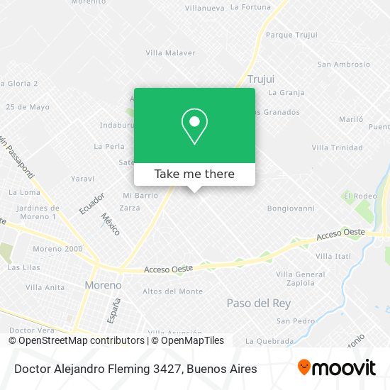 Mapa de Doctor Alejandro Fleming 3427