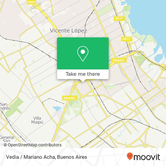 Vedia / Mariano Acha map