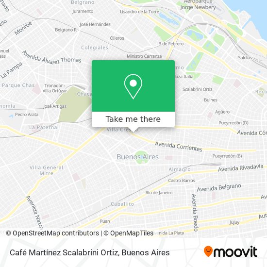 Café Martínez Scalabrini Ortiz map