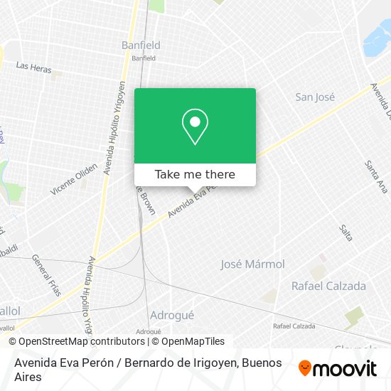 Avenida Eva Perón / Bernardo de Irigoyen map