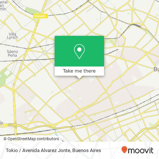 Tokio / Avenida Alvarez Jonte map