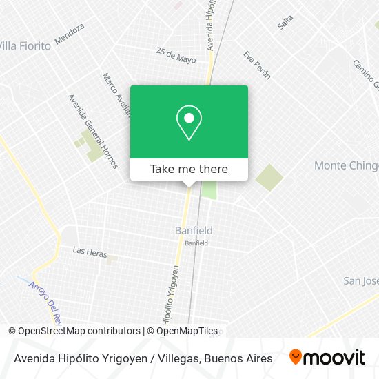 Avenida Hipólito Yrigoyen / Villegas map