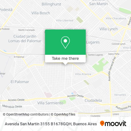 Avenida San Martín 3155 B1678GQH map