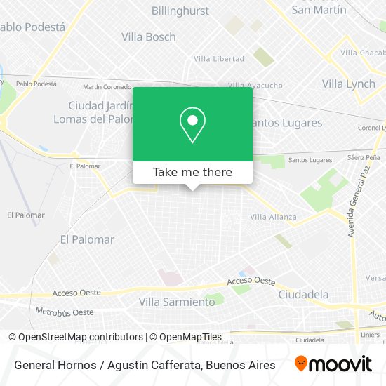 Mapa de General Hornos / Agustín Cafferata