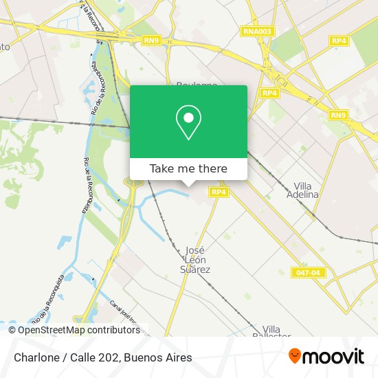 Mapa de Charlone / Calle 202
