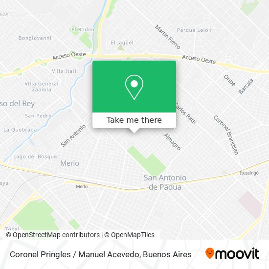 Coronel Pringles / Manuel Acevedo map