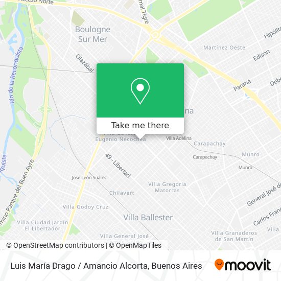 Luis María Drago / Amancio Alcorta map