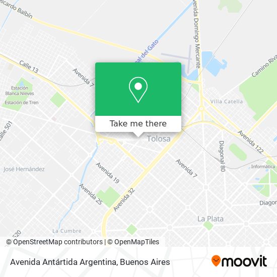 Mapa de Avenida Antártida Argentina