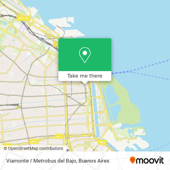 Viamonte / Metrobus del Bajo map