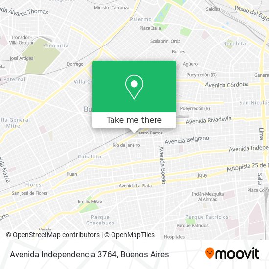 Mapa de Avenida Independencia 3764