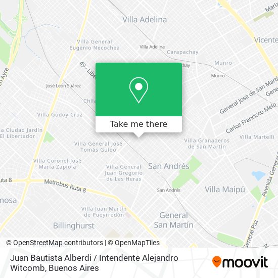 Juan Bautista Alberdi / Intendente Alejandro Witcomb map