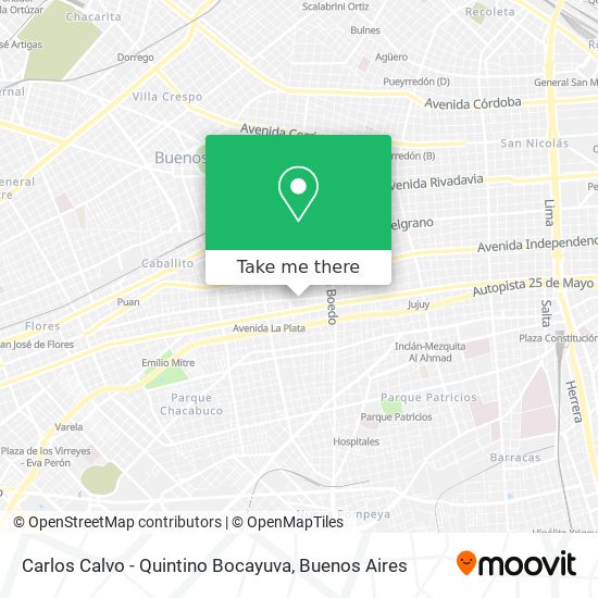 Carlos Calvo - Quintino Bocayuva map