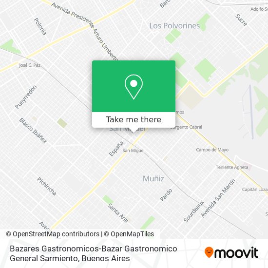 Mapa de Bazares Gastronomicos-Bazar Gastronomico General Sarmiento