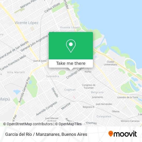 García del Río / Manzanares map