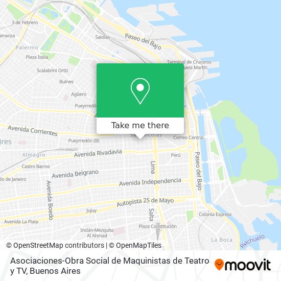 Asociaciones-Obra Social de Maquinistas de Teatro y TV map