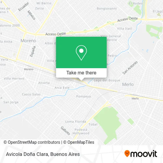 Mapa de Avícola Doña Clara