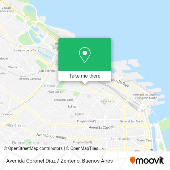 Avenida Coronel Díaz / Zenteno map