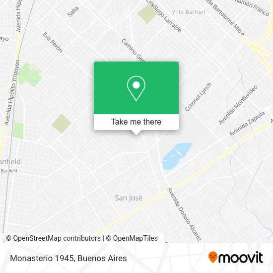 Mapa de Monasterio 1945