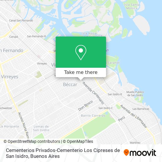Mapa de Cementerios Privados-Cementerio Los Cipreses de San Isidro