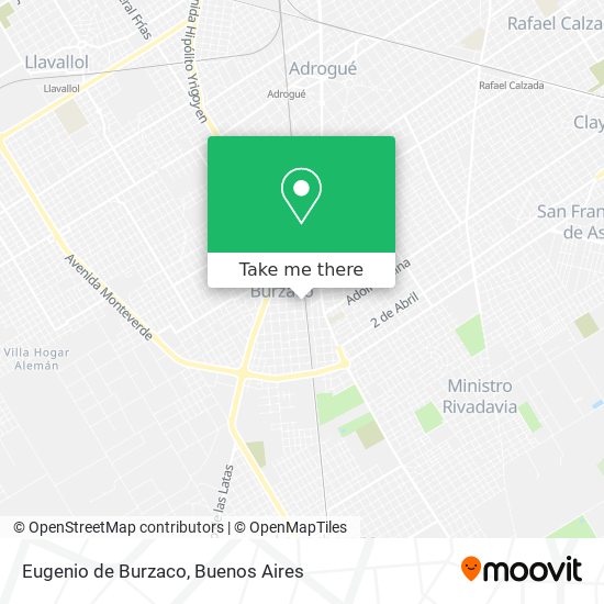 Eugenio de Burzaco map