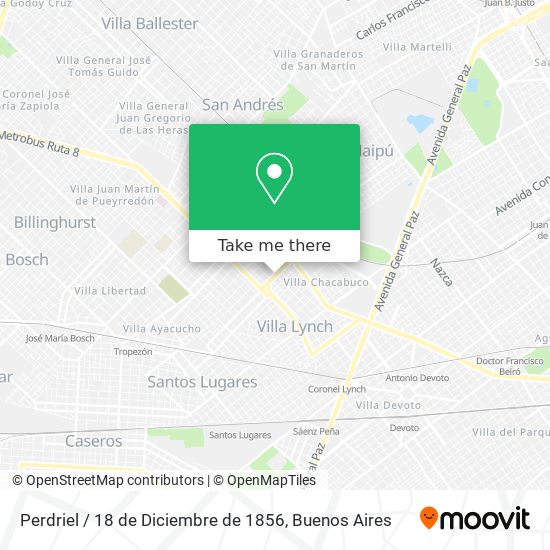 Mapa de Perdriel / 18 de Diciembre de 1856