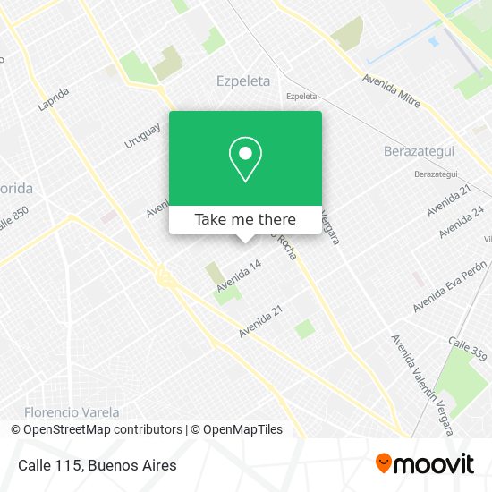 Calle 115 map