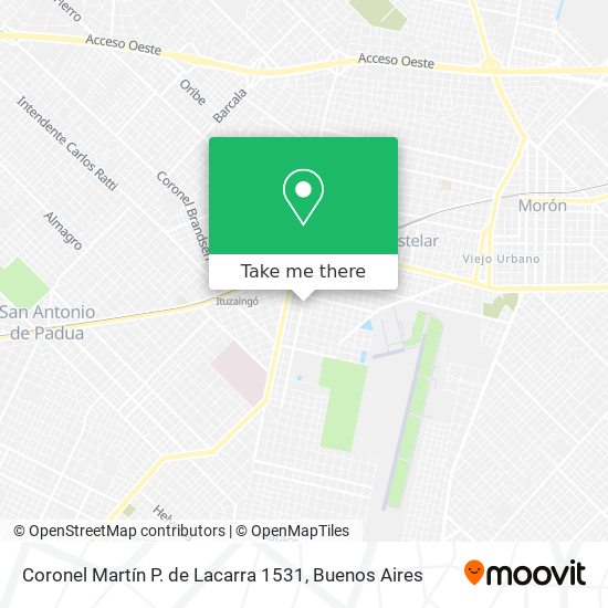 Coronel Martín P. de Lacarra 1531 map