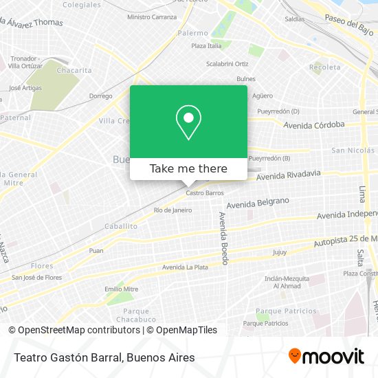 Teatro Gastón Barral map