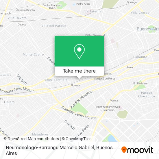 Mapa de Neumonólogo-Barrangú Marcelo Gabriel