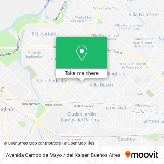 Avenida Campo de Mayo / del Kaiser map