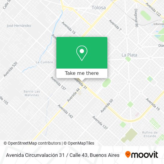 Avenida Circunvalación 31 / Calle 43 map