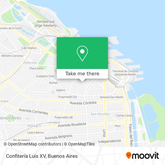 Mapa de Confitería Luis XV