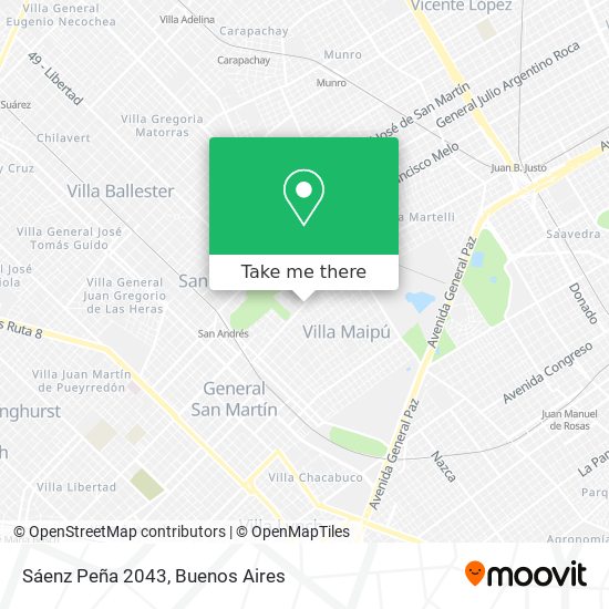 Sáenz Peña 2043 map
