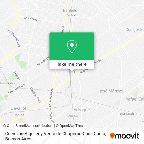Cervezas-Alquiler y Venta de Choperas-Casa Carilo map