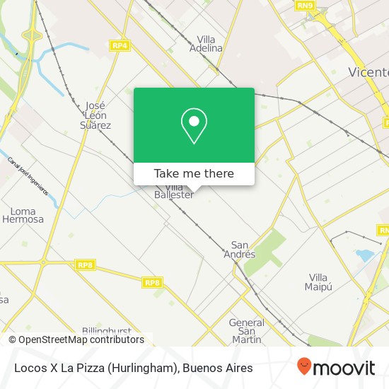 Mapa de Locos X La Pizza (Hurlingham)