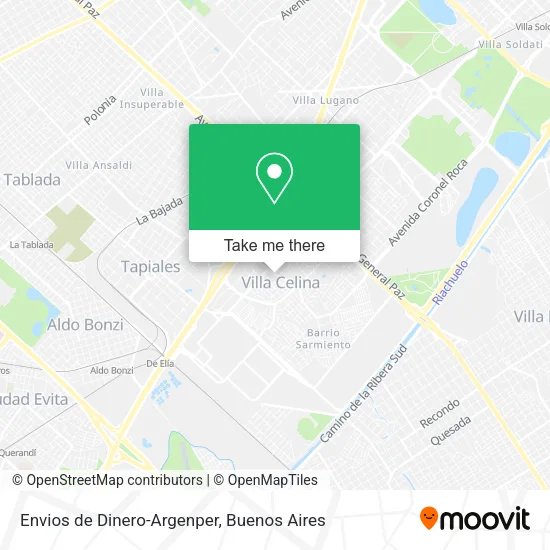 Envios de Dinero-Argenper map