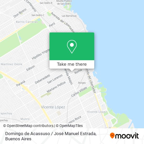 Domingo de Acassuso / José Manuel Estrada map