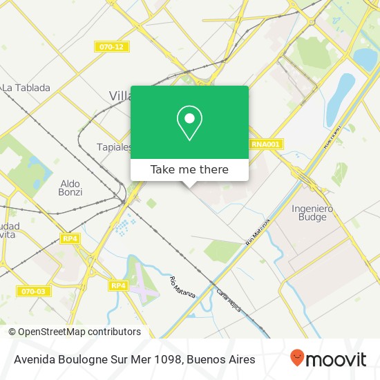 Avenida Boulogne Sur Mer 1098 map