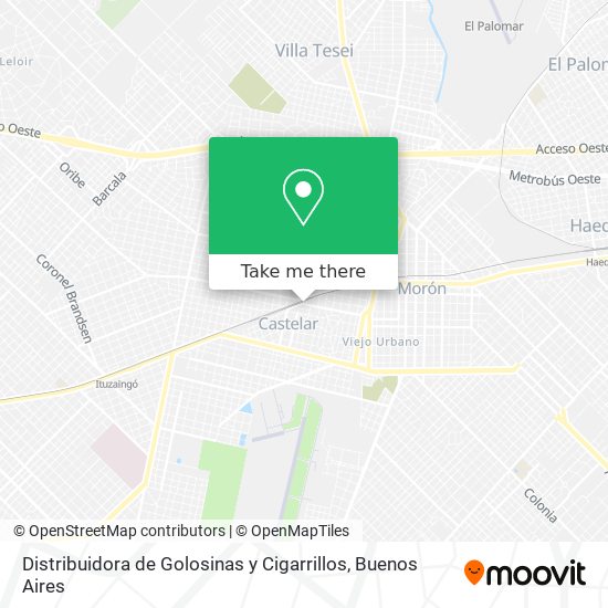 Distribuidora de Golosinas y Cigarrillos map