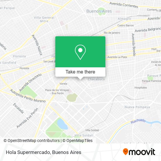 Mapa de Hola Supermercado