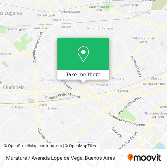 Murature / Avenida Lope de Vega map