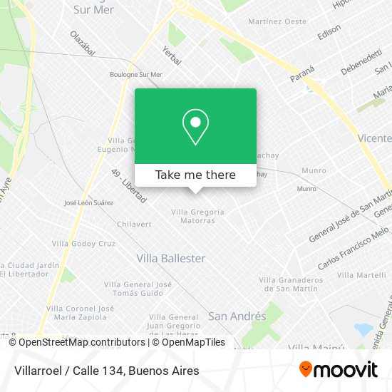 Villarroel / Calle 134 map