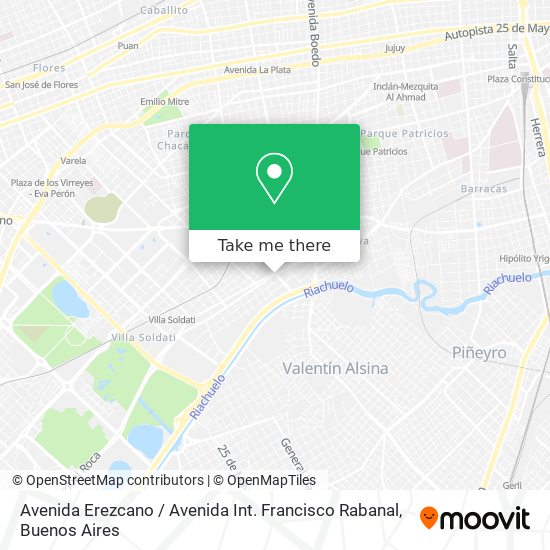Mapa de Avenida Erezcano / Avenida Int. Francisco Rabanal