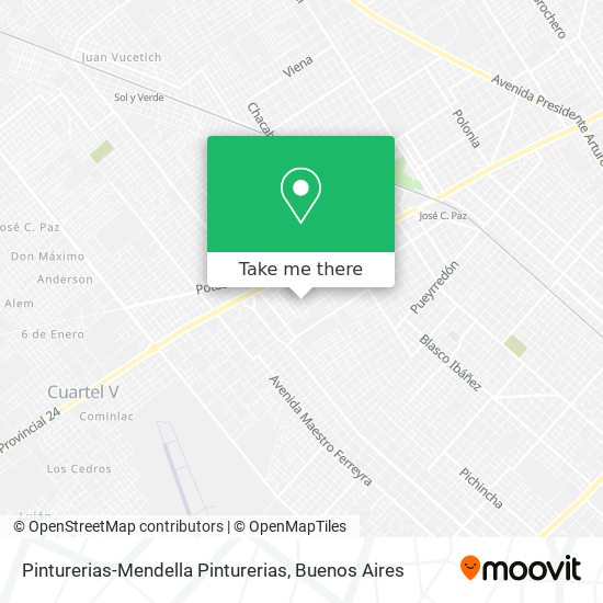 Pinturerias-Mendella Pinturerias map